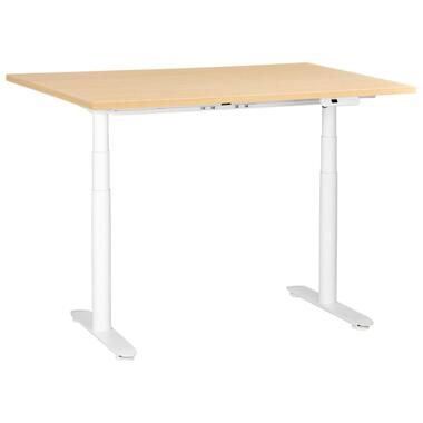 DESTINAS - Elektr bureau - Wit/Lichtbruin - 120 x 60 cm - Vezelplaat product