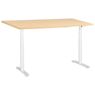 DESTINAS - Elektr bureau - Wit/Lichtbruin - 160 x 72 cm - Vezelplaat product