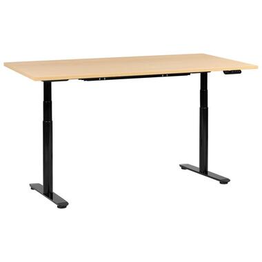 DESTINAS - Elektr bureau - Zwart/Lichtbruin - 180 x 72 cm - Vezelplaat product