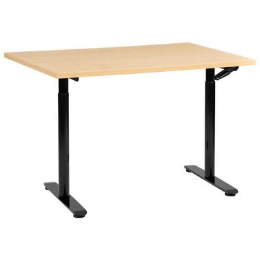 DESTINAS - Sta-bureau - Zwart/Lichtbruin - 120 x 72 cm - Vezelplaat product