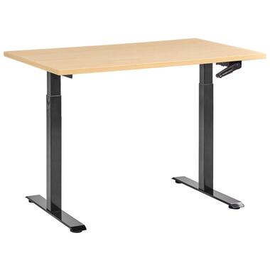 DESTINES - Sta-bureau - Zwart/Lichtbruin - 120 x 72 cm - Vezelplaat product