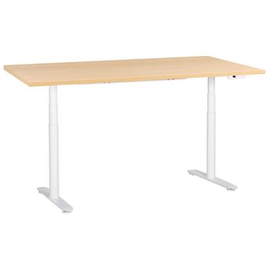 DESTINAS - Elektr bureau - Wit/Lichtbruin - 180 x 72 cm - Vezelplaat product