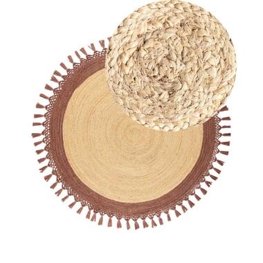MARTS - Vloerkleed - Beige/Bruin - 140 cm - Jute product