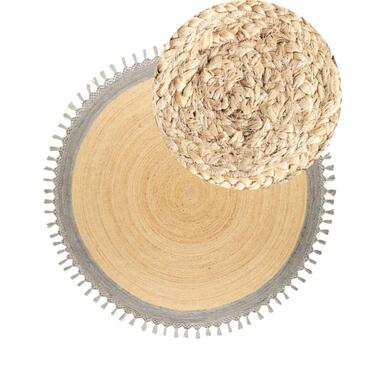 MARTS - Vloerkleed - Beige/Grijs - 200 cm - Jute product
