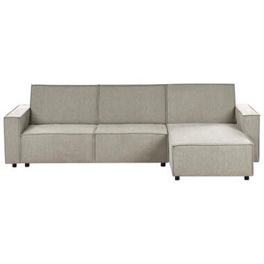 ROMEDAL - Hoekslaapbank - Beige - Linkszijdig - Polyester product