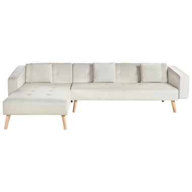 VADSO - Hoekslaapbank - Lichtbeige - Rechterzijde - Fluweel product
