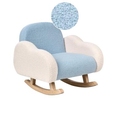 SKARE - Schommelstoel voor kinderen - Lichtblauw - Bouclé product
