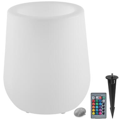 tectake LED-bloempot Luminous Courve Pot met afstandsbediening, Wit product
