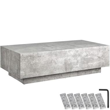 tectake Salontafel Lasley met voet, draagkracht 45 kg, Betonlook product