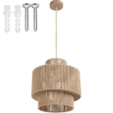 tectake Hanglamp Allegra van jute in boho-stijl, 40W, Natuur product