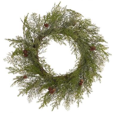 PANRUN - Kerstkrans - Groen - 70 cm - Synthetisch product