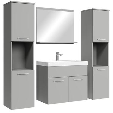 Badplaats Badkamermeubel Set Montreal XL 60 x 35 cm - Mat Grijs - Badmeubel met product