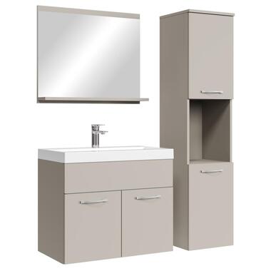 Badplaats Badkamermeubel Set Montreal 60 x 35 cm - Beige - Badmeubel met spiegel product