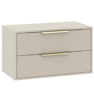Badplaats Wastafelkast Rimini 80 cm - Beige - Badmeubel met Lades product