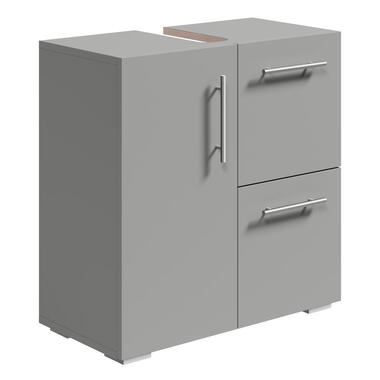Badplaats Wastafel Onderkast Mars 60 x 30 x 60 cm - Mat Grijs - Badkamerkast – product