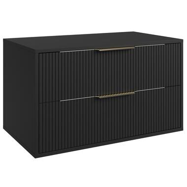 Badplaats Wastafelkast Rimini 80 cm - Zwart - Badmeubel met Lades product