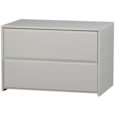 WOOOD Yissa Tv-Meubel Met Twee Lades - Grenen - Wolkengrijs product