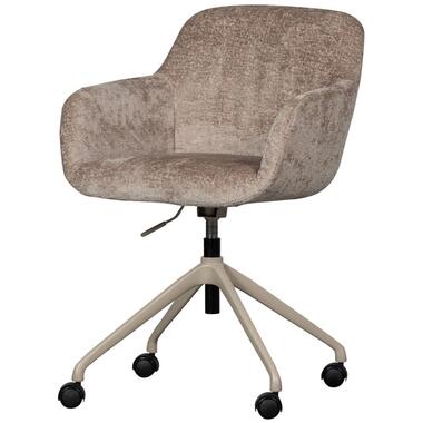 WOOOD Morros Bureaustoel - Polyester - Taupe - 88x57x60 product