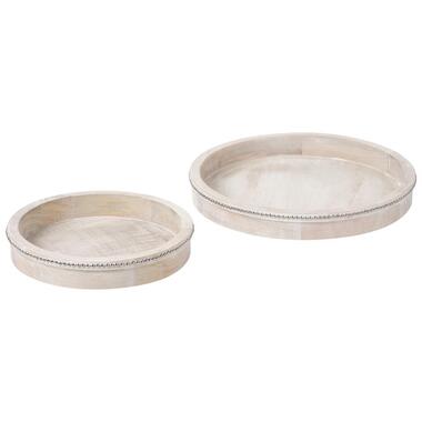 MANSOURA - Dienblad set van 2 - Lichtbruin - Mangohout product