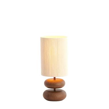 Light & Living - Danialo tafellamp ø22x50,5 cm hout - bruin+crème product