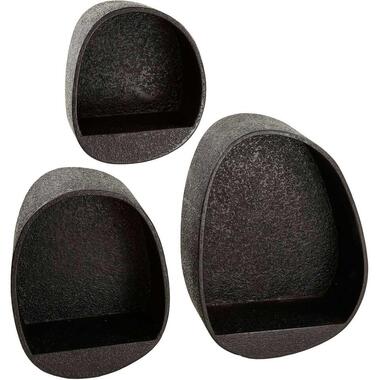 Set van 3 wandschappen Licorice-liquid metal product