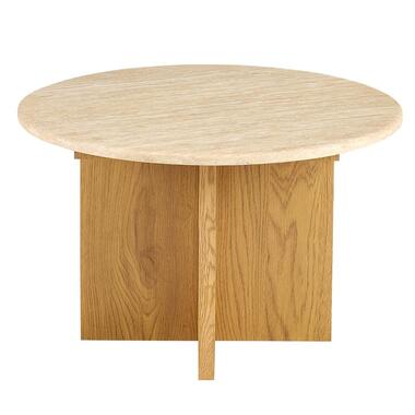 Salontafel Lichtbruin Marmer - Ø60x38cm - Faria product