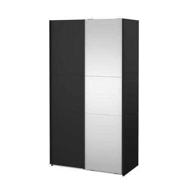 Hioshop Como schuifdeurkast 2 deuren 120x220cm mat zwart product