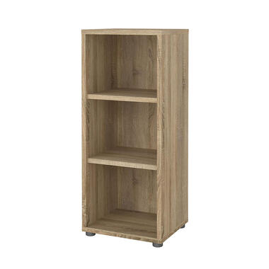 Hioshop Prima wandkast 3 vakken eikenstructuurdecor