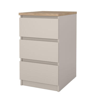 Hioshop Naia nachtkastje 3 lades eikdecor product