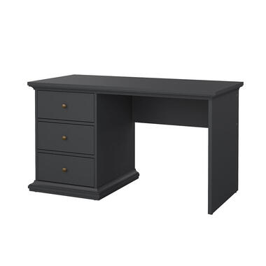 Hioshop Venedig bureau 3 lades mat grijs
