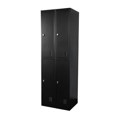 Lockerkast Zwart - 60x185 cm - 4 lockers product