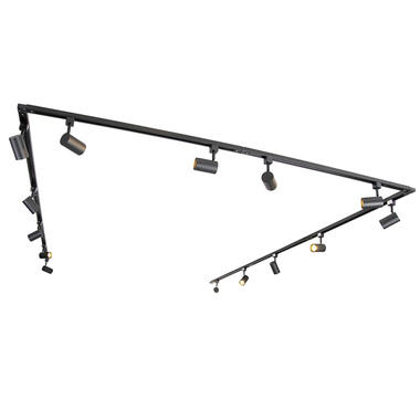 Qazqa opbouwspots jeana zwart gu10