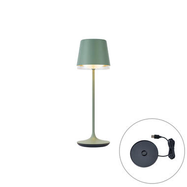 Qazqa professional tafellampen bass groen geïntegreerde led