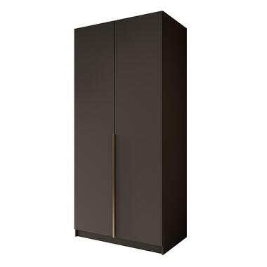 Meubella - Kledingkast Bruno 2 - Zwart - 100 cm product