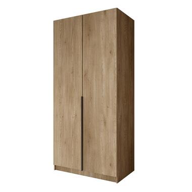 Meubella - Kledingkast Bruno - Eiken - 100 cm product