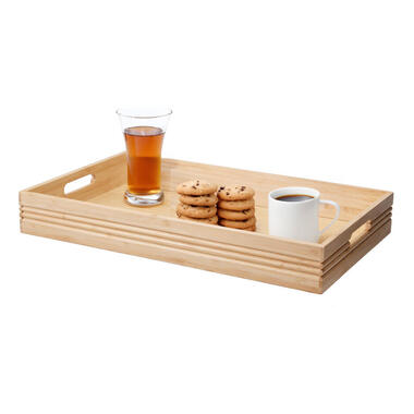 Excellent Houseware dienblad - bamboe - 50 x 30 x 6 cm - naturel product