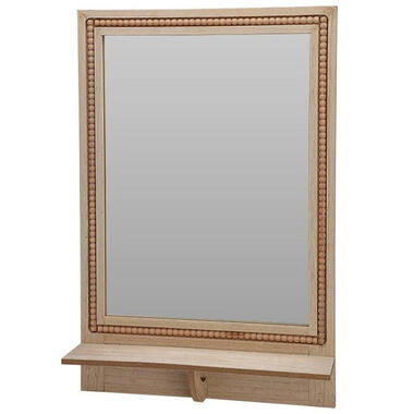 Spiegel met plank - vierkant - MDF - kralen rand - 40 x 10 x 60cm product