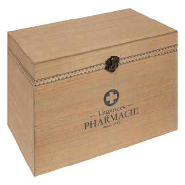 Atmosphera Verband/medicijnen opberg kist - mdf - 27 x 16 x 20 cm product