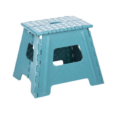 HI Huishoudtrap - blauw - 38x32x31 cm - opvouwbaar - keukentrap product