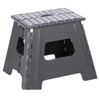 HI Huishoudtrap - grijs - 38x32x31 cm - opvouwbaar - keukentrap product