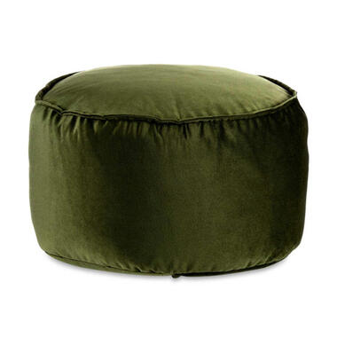 Arte Regal Poef - fluweel - donkergroen - 60 x 35 cm - rond product