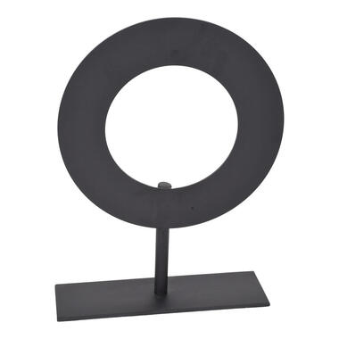 LOFT42 Joris Ornament op voet - Zwart Metaal Ø25cm product