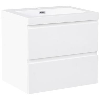 CARDIEL - Wandgemonteerde wastafelkast - Wit - MDF product