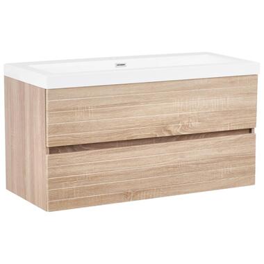 URUCU - Wandgemonteerde wastafelkast - Lichtbruin - MDF product