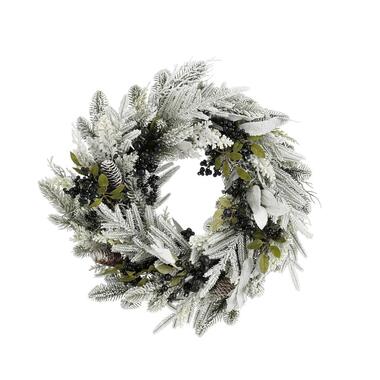 Mica Decorations Vesper krans zwart - h13xd50cm