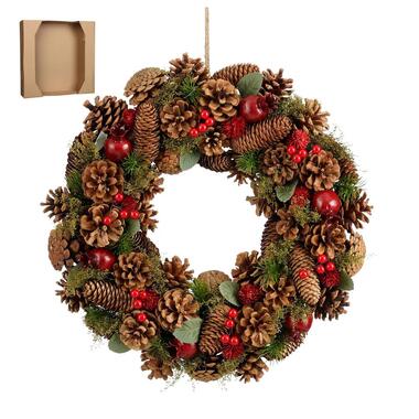 Mica Decorations Landon Kerstkrans - H9 x Ø45 cm - Bruin