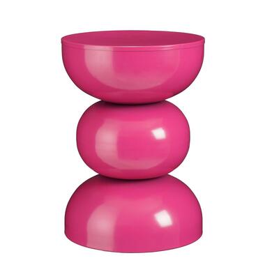 Mica Decorations Luna Bijzettafel - H46 x Ø32 cm - IJzer - Fuchsia product