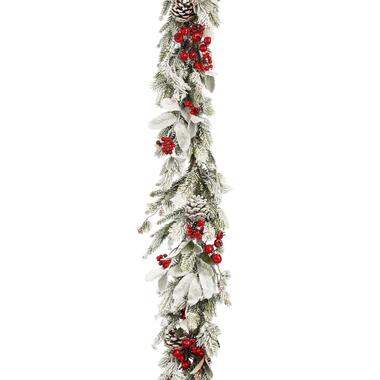 Mica Decorations Belfort slinger groen frosted - l178xb15xh9cm