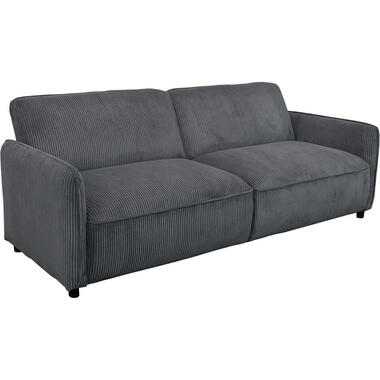 Alicia - Slaapbank 3-zits in antraciet stof