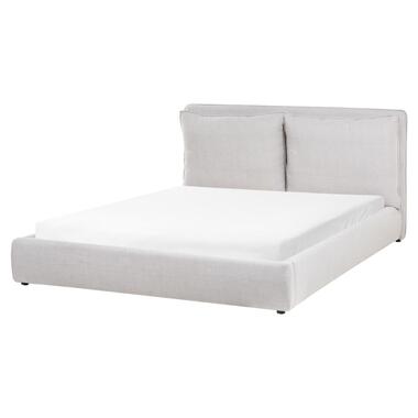 BAJONNA - Tweepersoonsbed - Lichtgrijs - 160 x 200 cm - Stof product